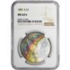 Image 2 : 1881-S $1 Morgan Silver Dollar Coin NGC MS62* Star Amazing Toning