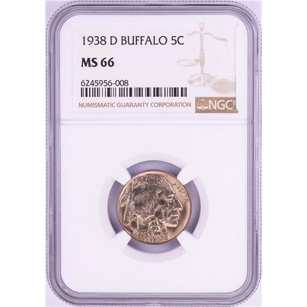 1938-D Buffalo Nickel Coin NGC MS66