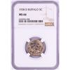 Image 1 : 1938-D Buffalo Nickel Coin NGC MS66