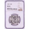 Image 1 : 1957 Franklin Half Dollar Coin NGC MS64