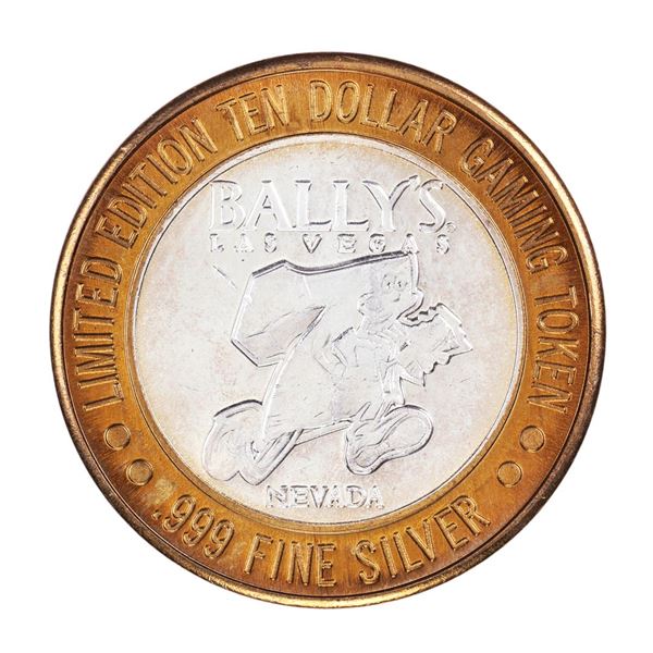 .999 Silver Ballys Las Vegas, Nevada $10 Casino Limited Edition Gaming Token