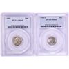 Image 1 : Lot of 1952 & 1952-S Roosevelt Dime Coins PCGS MS65