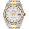 Image 1 : Rolex Men's Two Tone White Diamond Oyster Perpetual Datejust Wristwatch