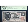 Image 1 : 1882BB $5 Plymouth, MI CH# 4649 National Bank Note PCGS Gem New 65PPQ