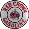 Image 1 : 30 ' Round  "Red Crown Gasoline" 2 sided Porcelain Sign