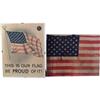 Image 1 : Lot of 2 American Flags 1 cloth & 1 from Am Legion