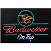 Image 1 : Neon Sign   Budweiser on Tap w/Eagle