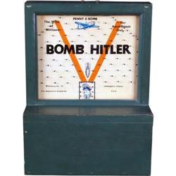 Bomb Hitler Anti-Axis Penny Drop Coin Op Machine