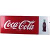 Image 1 : Coca-Cola Porcelain Sled Sign w/ Bottle  24 x 66 "