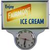 Image 1 : Fairmont Ice Cream Sign  Lighted w/ working clock