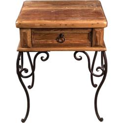 Contemporary Slot Stand  wood and wrought iron