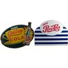 Image 1 : Lot of 2 Soda Pop Signs  Golden Cola & Pepsi Cola