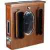 Image 1 : Small Oak coin-op Cigarette vendor w/mirror & brushes