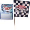 Image 1 : Lot of 2, Indy 500 Cardboard Sign and Checkered Flag