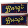 Image 1 : Lot of 2 "Barq's" Paper Signs  Framed   Ea.13 x 30 "