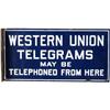 Image 1 : Western Union Porcelain Flange Sign