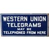 Image 2 : Western Union Porcelain Flange Sign