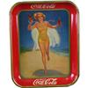Image 1 : 1937 Coca-Cola Serving Tray   Running Girl   10 x 13 "