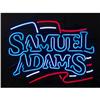 Image 1 : Neon Sign  "Samuel Adams"  Flag  Shaped      Mint
