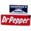 Image 1 : Lot of 2 Porcelain Signs  Dr Pepper & Dairymen's League