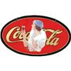 Image 1 : Coca Cola Oval Glass Hanging Sign