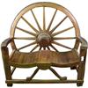 Image 1 : Heavy Bench Made From Wagon Parts & Wheels