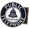 Image 2 : Round Porcelain Public Telephone Flange Sign