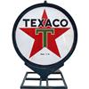 Image 1 : Large Porcelain, "Texaco" Lollipop Sign on base