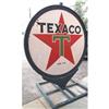 Image 2 : Large Porcelain, "Texaco" Lollipop Sign on base
