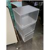 Image 2 : Three acrylic cases with sliding doors
