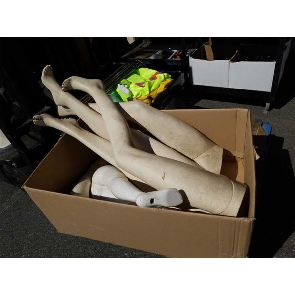 Box of mannequin Parts