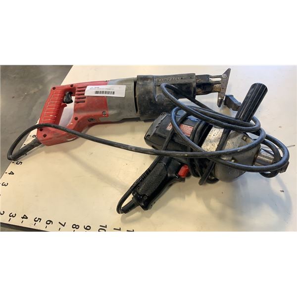 Milwaukee sawzall and craftsman drill