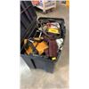 Image 2 : Large tote of various tools and shop supplies