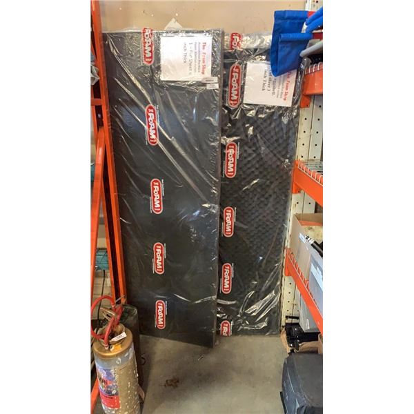 ACOUSTIMAX PRO BLACK FOAM SHEETS - 4 INCH FLAT AND 3 INCH EGGSHELL - 30 X 80 INCHES