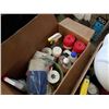 Image 2 : 2 boxes of cleaning fluids and hard hat