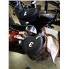 Image 3 : Set of dunlop quadralink LH golf clubs in brown leather golf bag