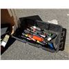 Image 2 : Box and tray of drills and screwdrivers with digital scale