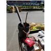 Image 1 : Bucket of tools with oil pump primer set and box of hardware