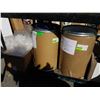 Image 1 : Two cardboard barrels of plastic bags and boxes of bubble wrap