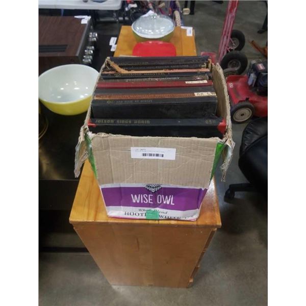 BOX OF 10 INCH SHELLAC RECORDS