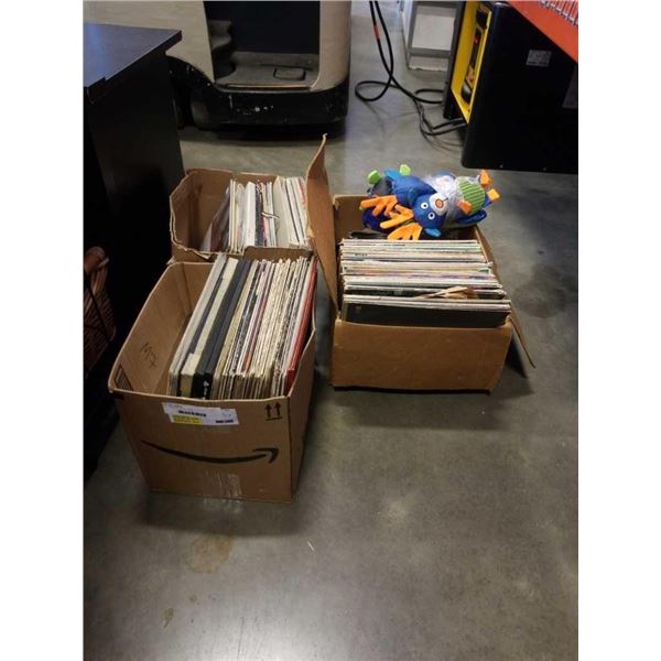 3 boxes of various records