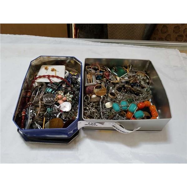 2 TRAYS OF JEWELRY - VINTAGE AND OTHER