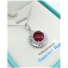 Image 2 : STERLING SILVER PENDANT AND CHAIN SET W. 4.97CT RUBY AND CZ W/ APPRAISAL $1320