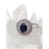 Image 3 : STERLING SILVER RING SET W/ GENUINE SAPPHIRE AND 48 CZ W/ APPRAISAL $935