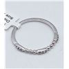 Image 3 : 10KT WHITE GOLD DIAMOND RING, 9 DIAMONDS .6CTS W/ APPRAISAL $1315
