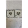 Image 3 : 4 CANADIAN SILVER 10 CENT COINS 1936-1939 LAST GEORGE V AND FIRST GEORGE VI