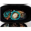 Image 2 : LOT OF JEWELRY, CHINA FLOWERS, RHINESTONES, TURQUOISE