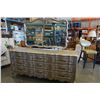 Image 1 : 9 DRAWER PAINTED FRENCH PROVINCIAL DRESSER WITH MIRROR
