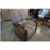 Image 2 : WOOD FRAMED  RECLINING ARM CHAIR
