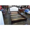 Image 1 : QUEENSIZE MODERN BEDFRAME WITH FABRIC HEADBOARD